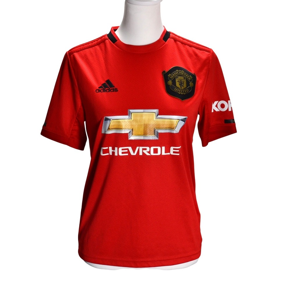 Adidas Manchester United Jersey Kids L Red Home Climalite Soccer Shirt F.C.